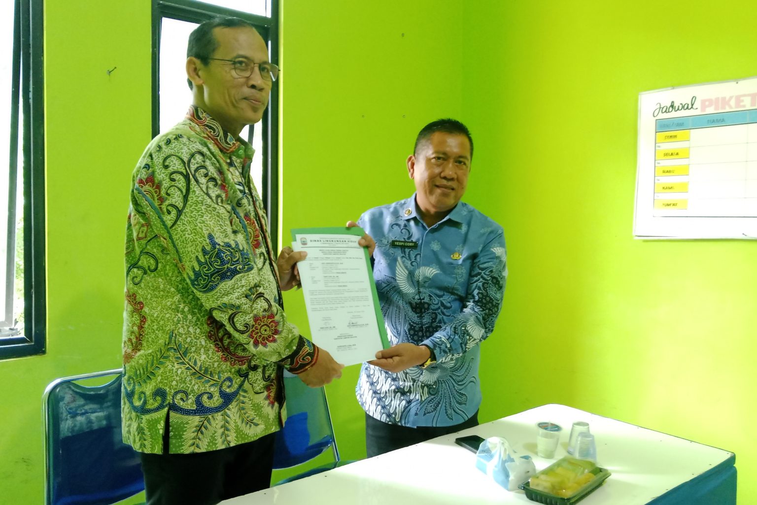 Sertijab Kepala Dinas Lingkungan Hidup, Yespi Cory Harapkan Kerjasama Yang Baik Karena Banyak PR Yang Tertunda