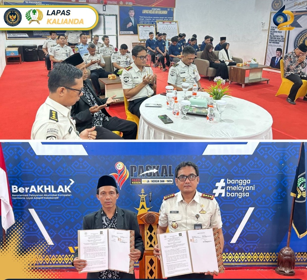 Perkuat Pembinaan Warga Binaan Lapas Kalianda Jalin Kerjasama Dengan LDTQN Lampung Selatan